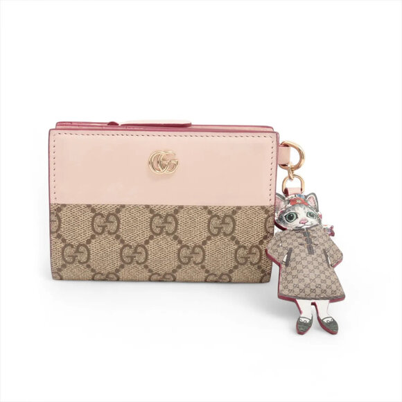 GUCCI Accessories - Gucci x Yuko Higuchi Collaboration Double G Bicolor Small Wallet Leather GG S...
